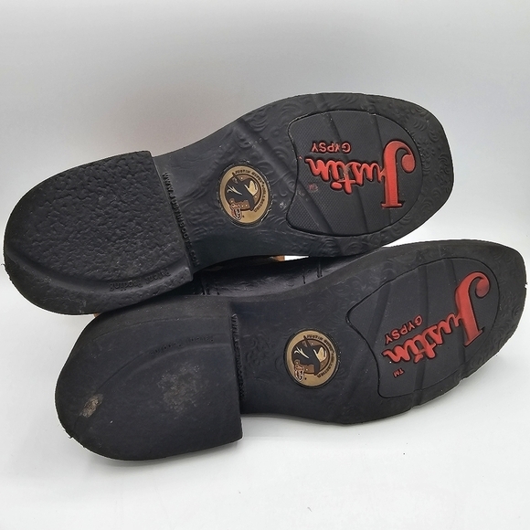 Justin Gypsy Women's Cowboy Western Leather Calf Boots size 7 - Picture 4 of 13